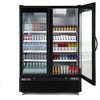 Maxx Cold Double Glass Door Merchandiser Refrigerator, Large, 54 in.W, 50 cu. ft., in Black MXGDM-50RBHC